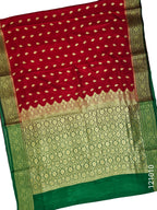 Satin Silk Zari Buti Work Banarasi Saree