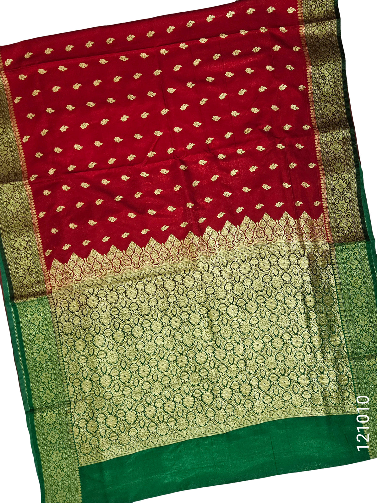 Satin Silk Zari Buti Work Banarasi Saree