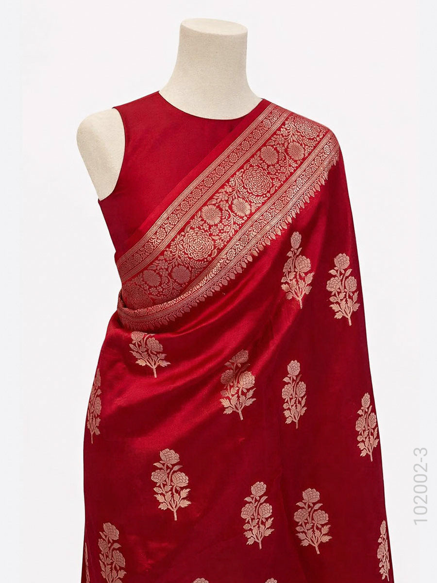 Soft Silk Zari Work Buta Banarasi Saree