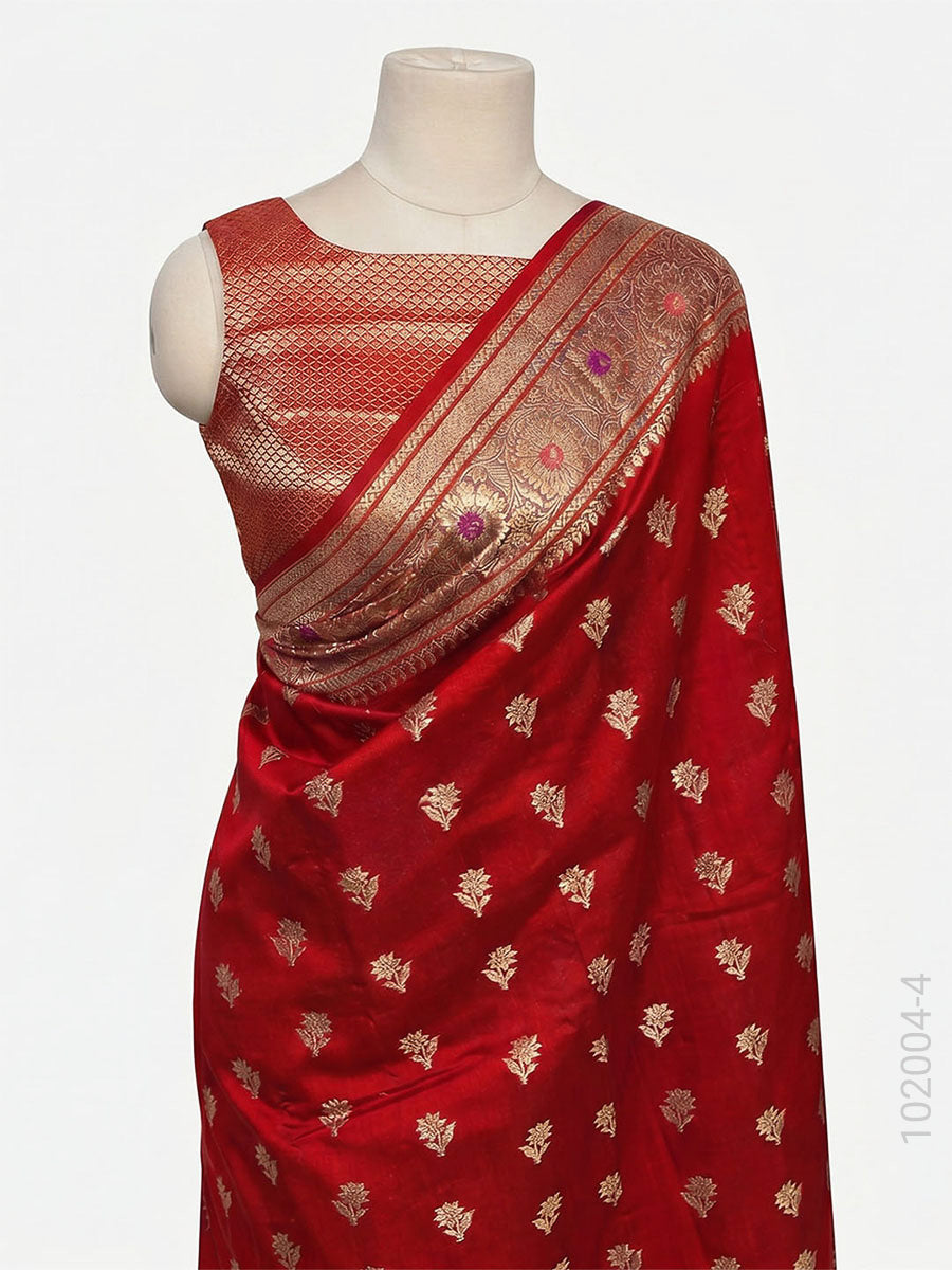 Soft Silk Resham and Zari Work Buti Banarasi Saree