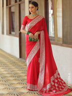 Soft Silk Zari Work Plain Banarasi Saree