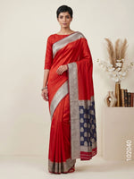 Soft Silk Zari Work Plain Banarasi Saree