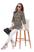 Navy Blue Short Tunic Top for Women