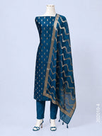 Katan Silk Zari Buti Work Banarasi Suit With Katan Silk Dupatta