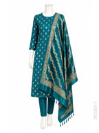 Katan Silk Zari Buti Work Banarasi Suit With Katan Silk Dupatta