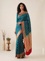 Satin Silk Zari Buti Work Banarasi Saree