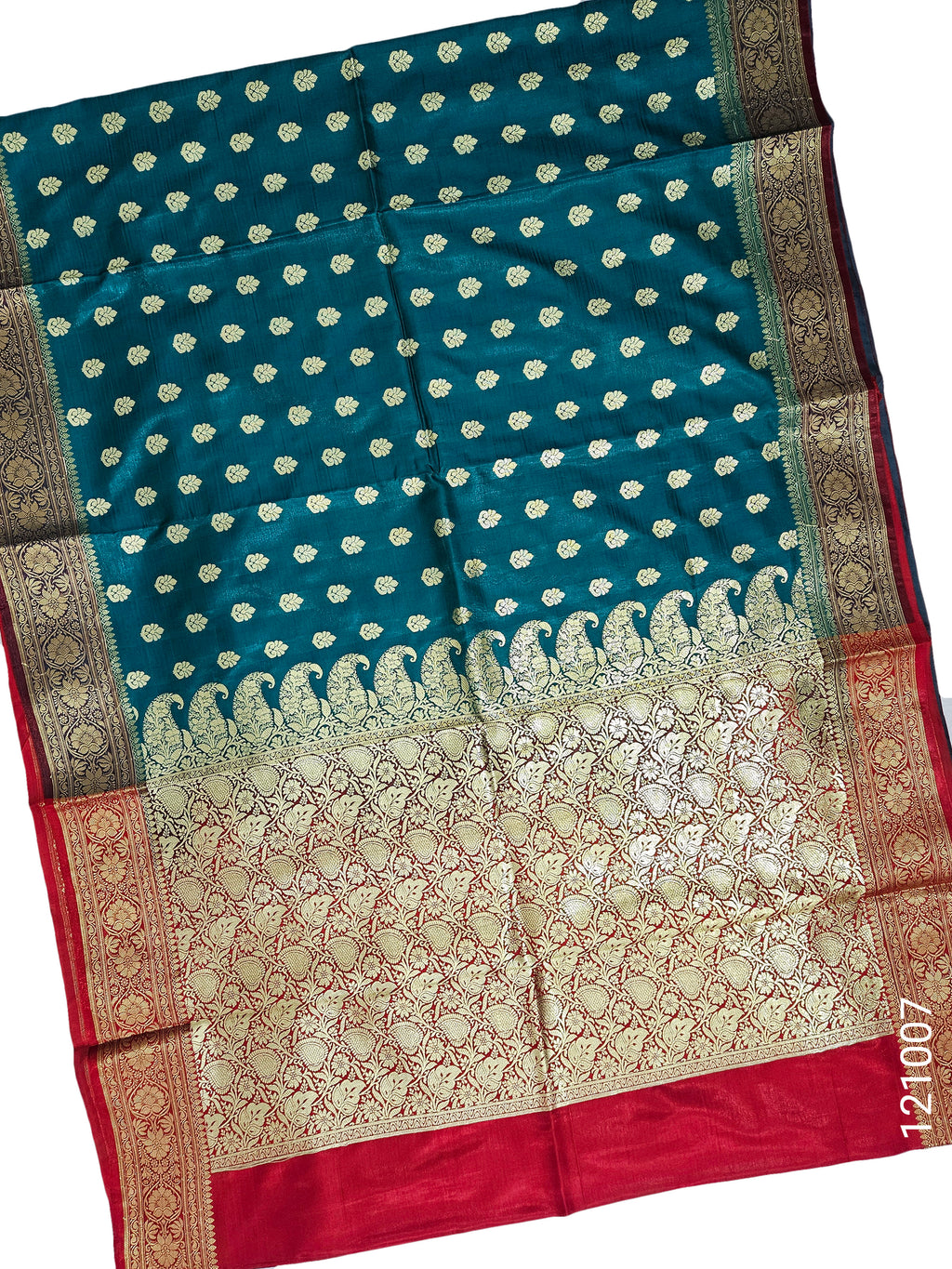 Satin Silk Zari Buti Work Banarasi Saree