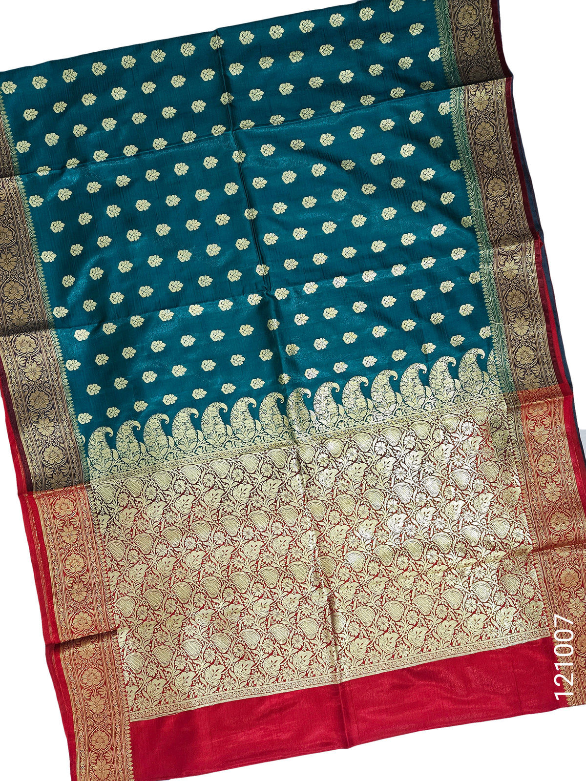 Satin Silk Zari Buti Work Banarasi Saree