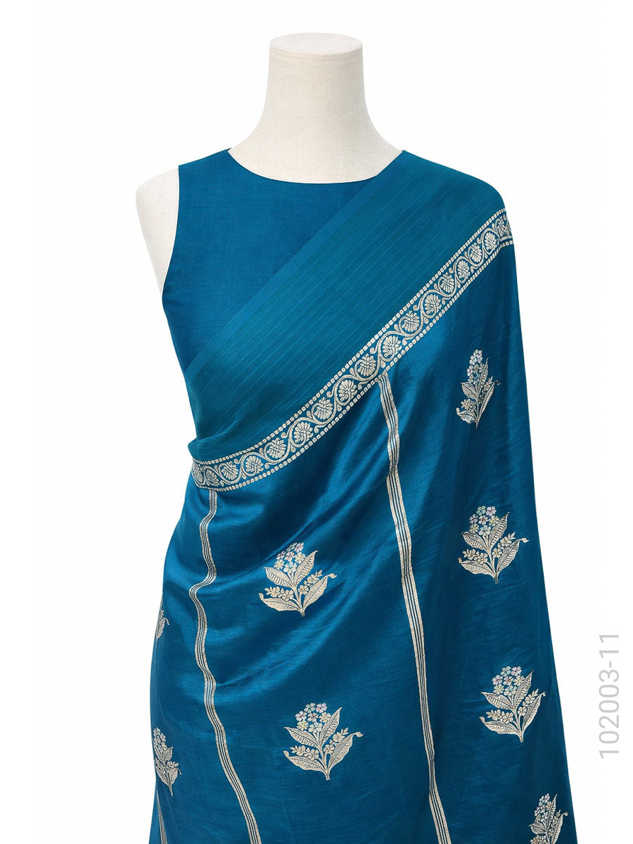 Soft Silk Zari Work Buta Banarasi Saree