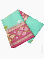 Cotton Embroidery Work Kota Checks Banarasi Saree