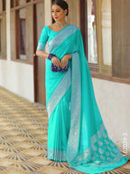 Soft Silk Zari Work Plain Banarasi Saree