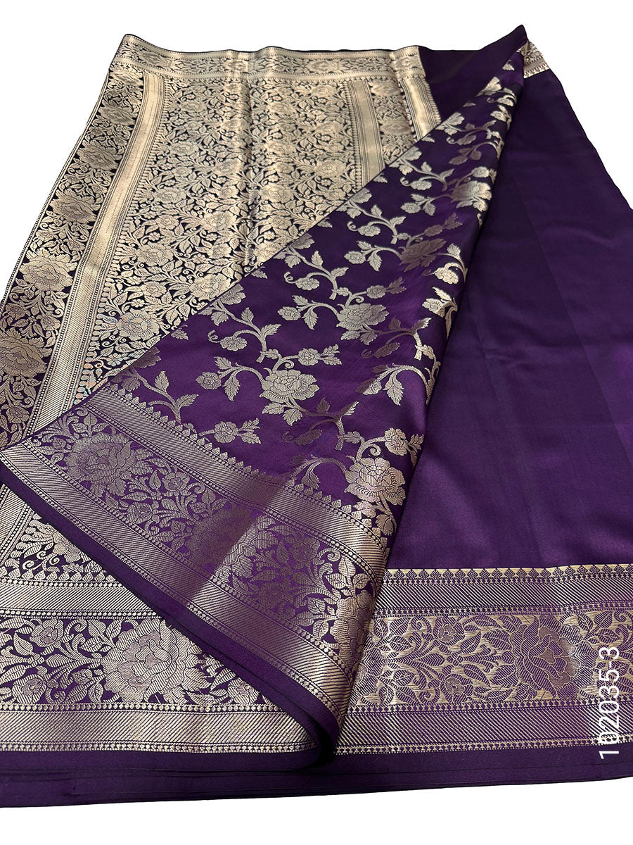 Katan Silk Zari Work Designer Banarasi Saree