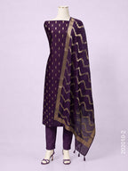 Katan Silk Zari Buti Work Banarasi Suit With Katan Silk Dupatta
