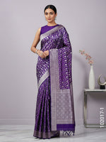 Mashru Silk Zari Work Jaal Banarasi Saree