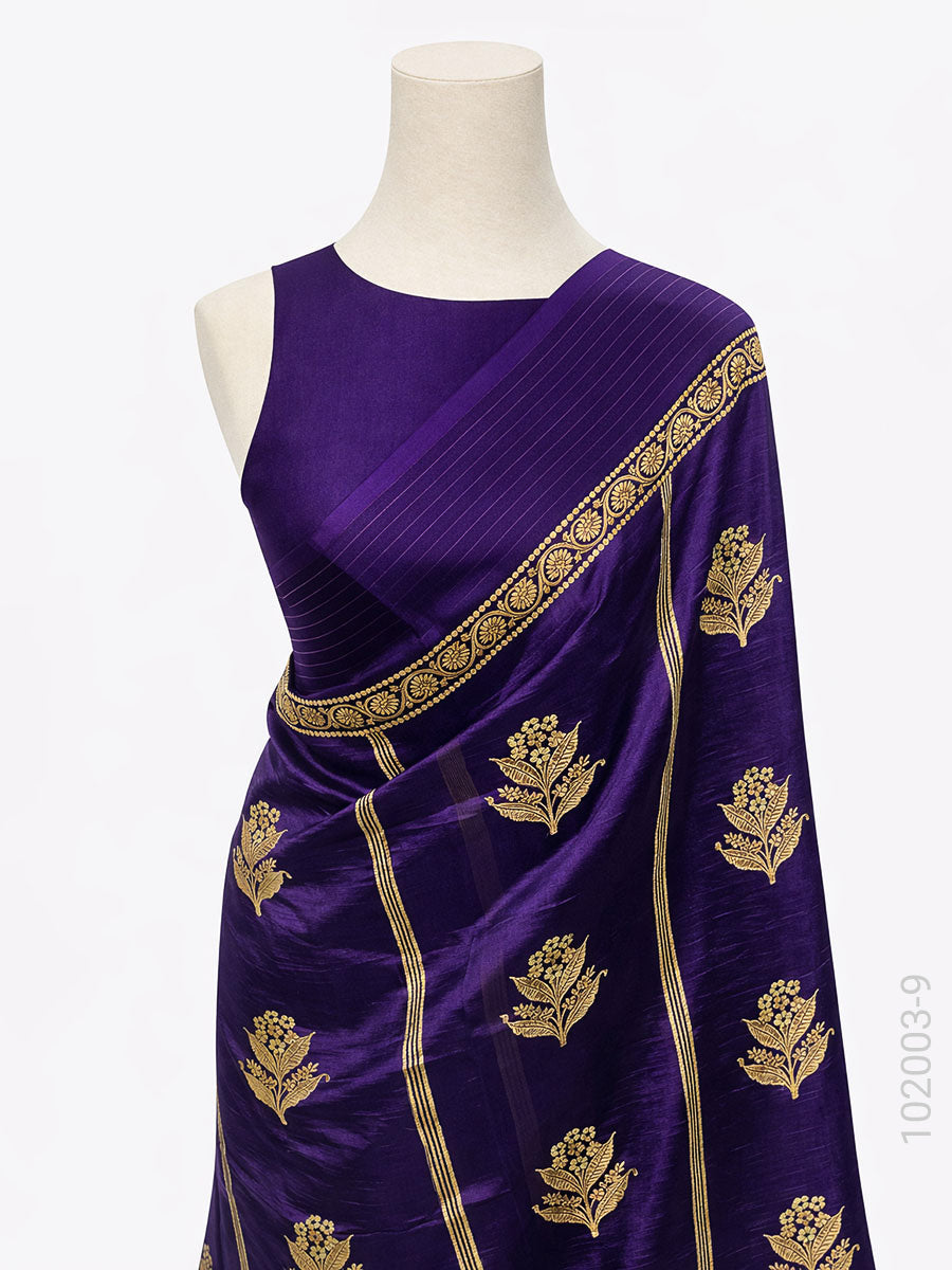Soft Silk Zari Work Buta Banarasi Saree