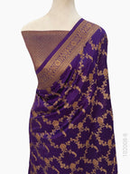 Soft Silk Zari Work Jaal Banarasi Saree