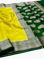 Soft Silk Zari Work Plain Banarasi Saree